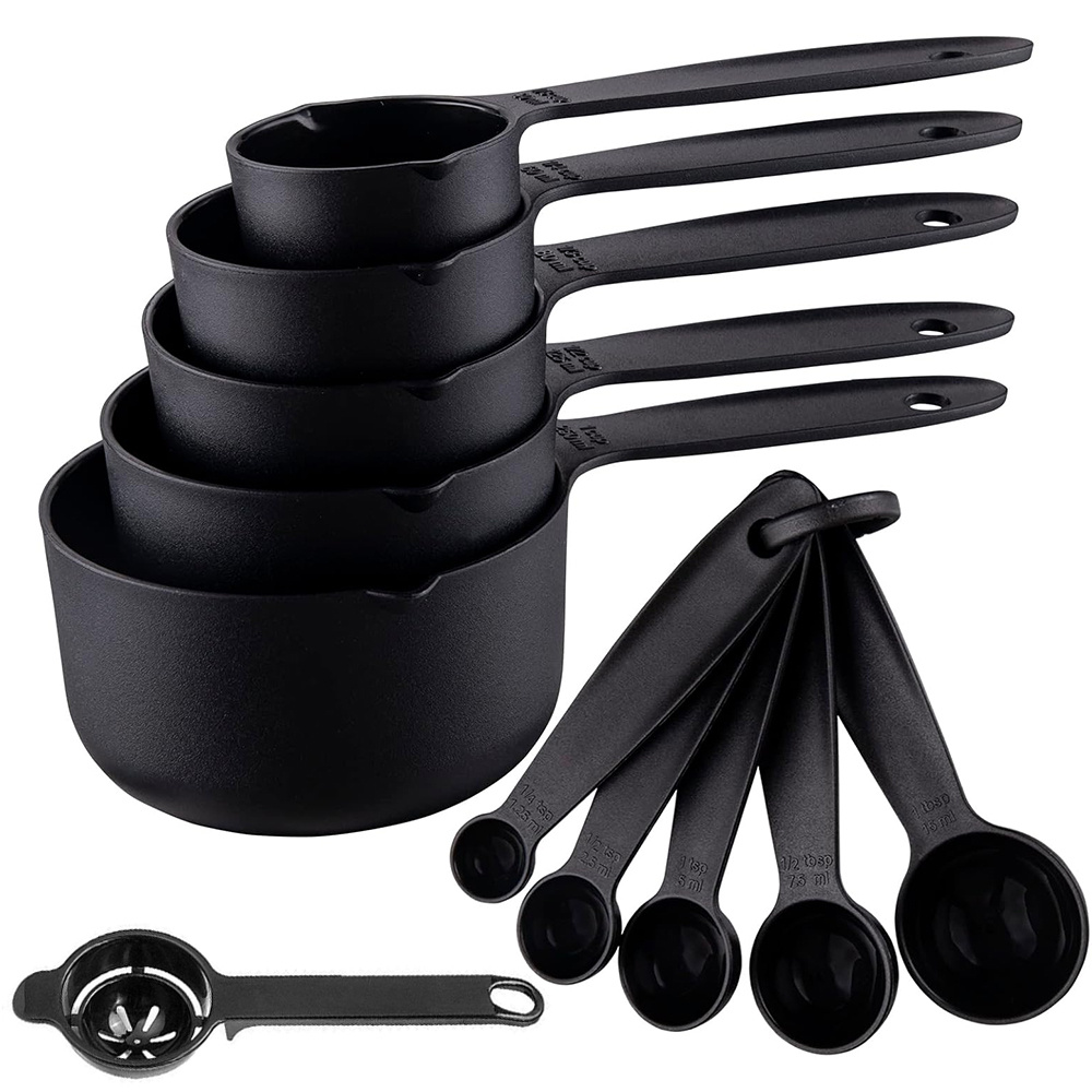 Kitchen Gadgets Gifts - 11-delige plastic maatbekers & eigeel-scheiders, stapelbare