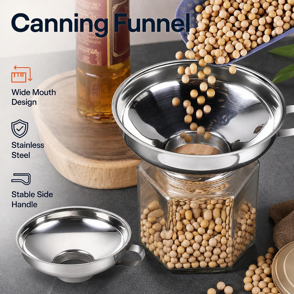 Kitchen Gadgets Popular - Zeer populair 2 maten roestvrijstalen brede-mond