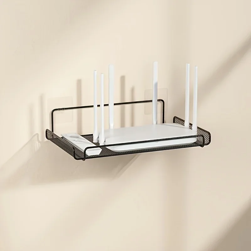 Kitchen Gadgets Storage - Roestvrijstalen routerplank zonder boren, WiFi wandmontage