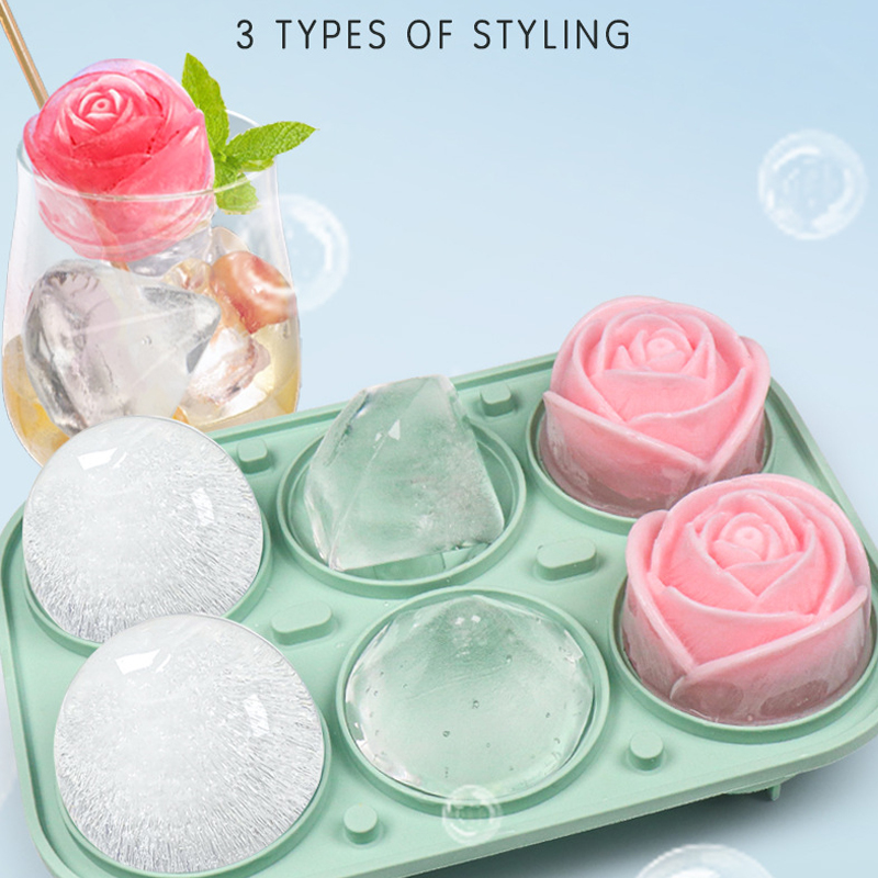 3D Rose Diamond Ronde Ijsblokj - Kitchen Utensil Holder recensie en prijs