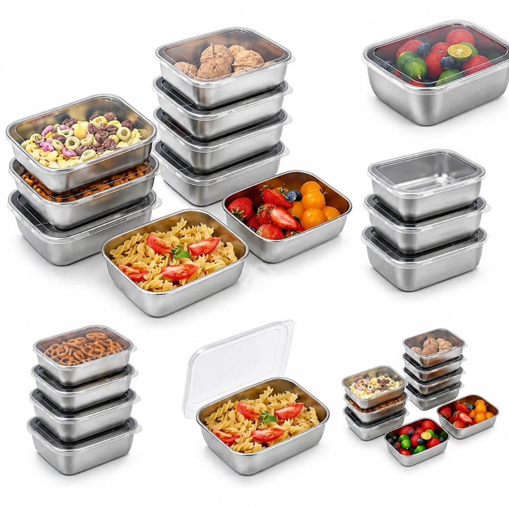 6 stuks roestvrijstalen voedse - Kitchen Gadgets Storage recensie en prijs