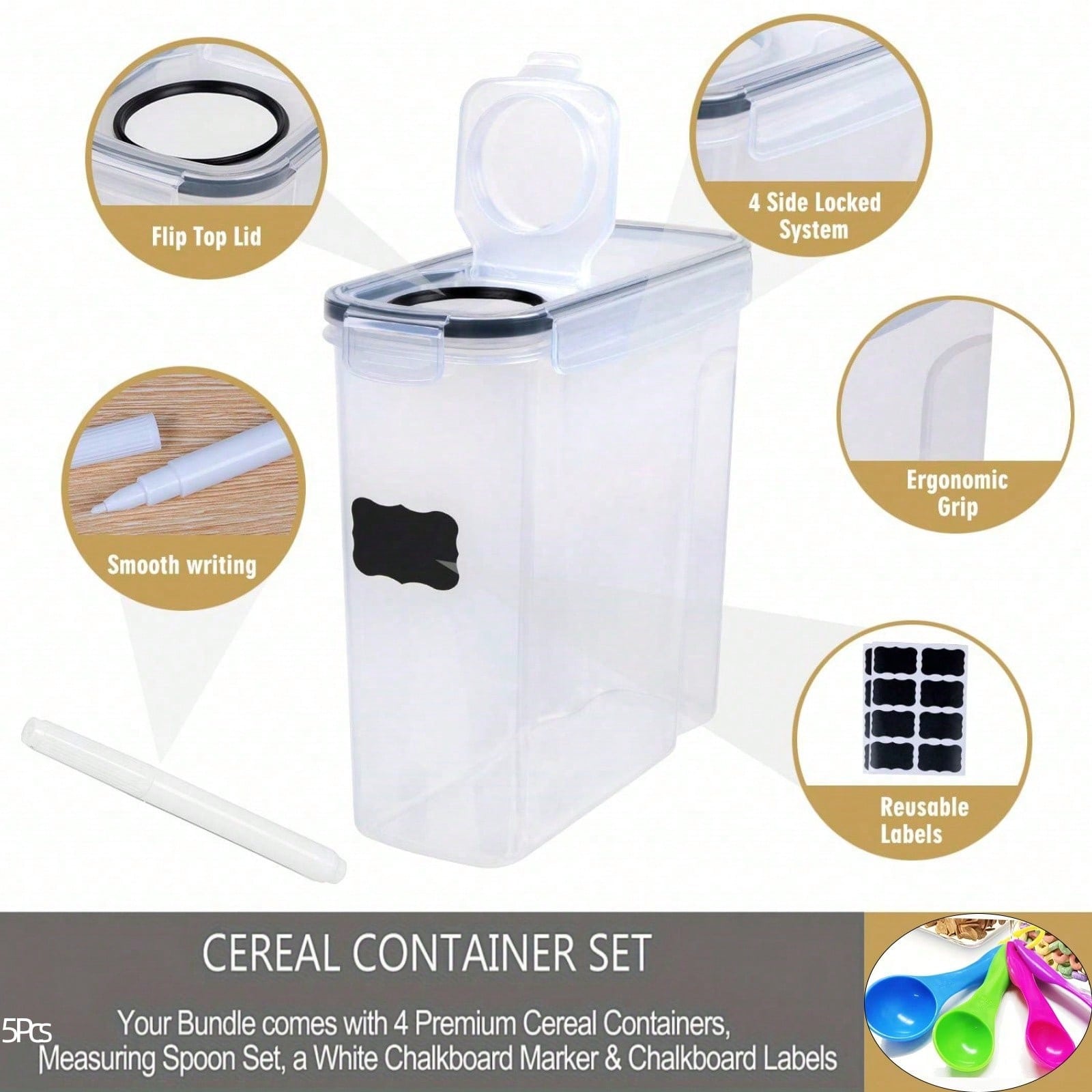 4-delige set luchtdichte bewaa - Kitchen Gadgets Storage recensie en prijs