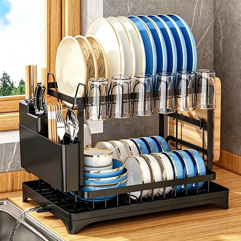 Nieuwe metalen afdruiprek met  - Kitchen Utensil Holder recensie en prijs