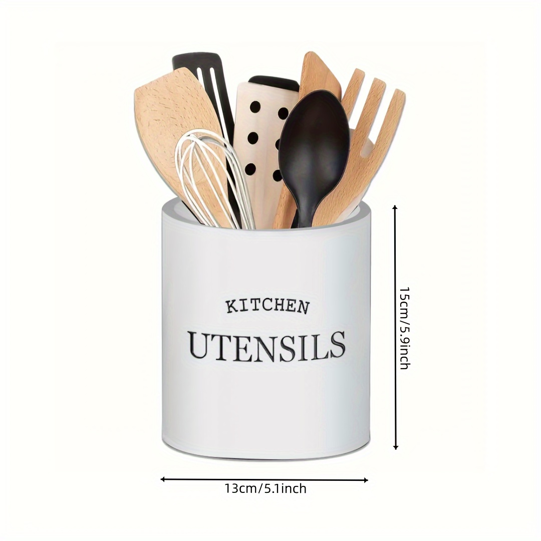 Rustieke zwarte houten keukeng - Kitchen Utensil Holder recensie en prijs